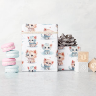 Cute Watercolor Kittens - Wrapping Paper