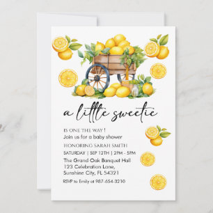 cute watercolor lemon Baby Shower Invitation