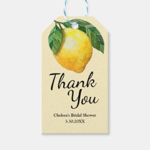 Cute Watercolor Lemon Thank You Tag