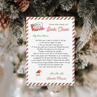 Cute watercolor Letter From Santa