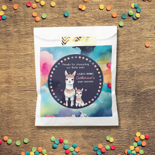 Cute Watercolor Llama Mama Mexican Baby Shower Favour Bags