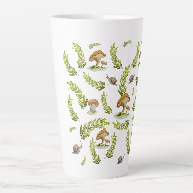 Cute watercolor mushroom pattern  coffee mug (Front)