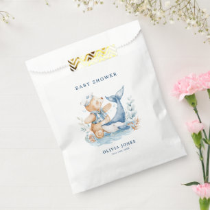 Cute Watercolor Nautical Boy Baby Shower Favour Bags