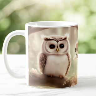 Cute Watercolor Owl Personalised Coffee Mug