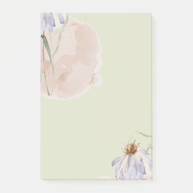 Cute watercolor painting Sage green background Post-it Notes (Front)