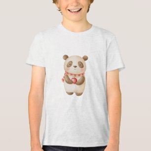 Cute Watercolor Panda Nursery Animal Illustration Tri-Blend Shirt