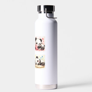 Cute Watercolor Panda Water Bottle