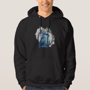 Cute Watercolor Parakeet Budgie Bird Flower Crown  Hoodie