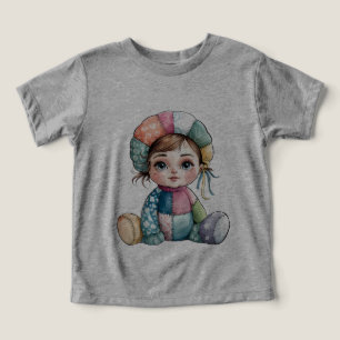 Cute Watercolor Patchwork Baby Snow Woman