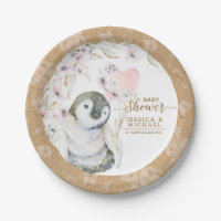 Cute Watercolor Penguin Gender Neutral Baby Shower