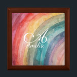 Cute Watercolor Personalised Rainbow  Gift Box<br><div class="desc">Make your gift extra special with this Cute Watercolor Personalised Rainbow Gift Box! 🎁🌈 Adorned with a soft watercolor rainbow design, this charming box is perfect for birthdays, baby showers, or any joyful occasion. Personalise it with a name or custom message to create a thoughtful and memorable presentation. Sturdy, stylish,...</div>