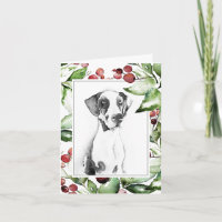 Cute Watercolor Pet Portrait Christmas Cards