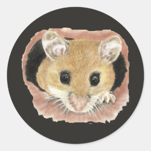 Cute Watercolor Pocket Mouse Sticker
