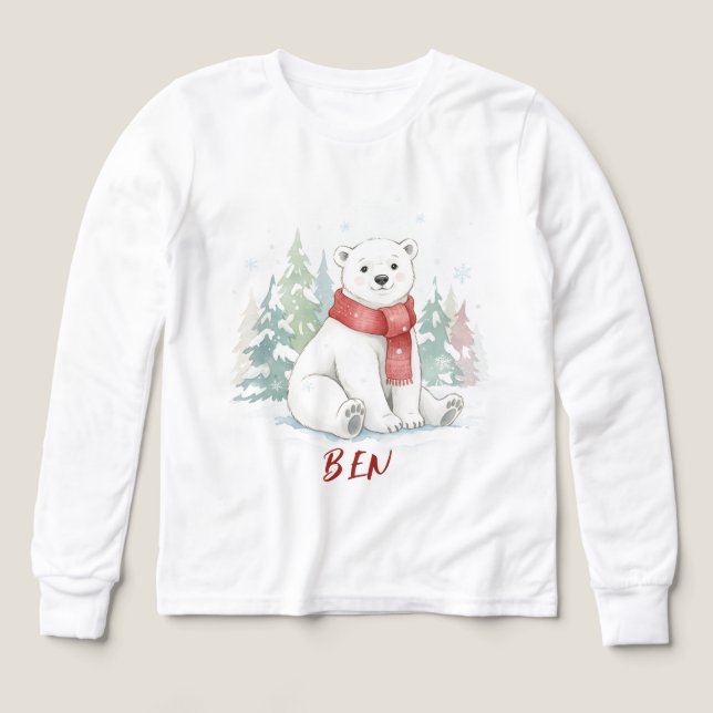 Cute watercolor Polar Bear (Design Front)