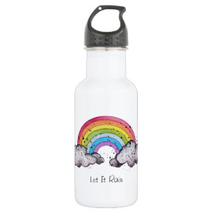 Cute Watercolor Rainbow And Clouds 532 Ml Water Bottle