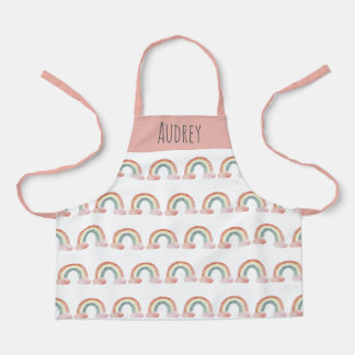 Cute Watercolor Rainbow Personalised Apron