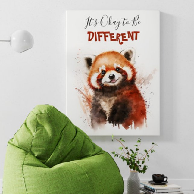 Cute Watercolor Red panda Nursery Motivation Poster (Creator Uploaded)