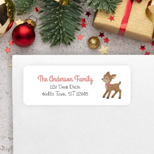 Cute Watercolor Reindeer, Christmas