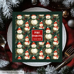 Cute watercolor snowman Christmas custom napkins<br><div class="desc">🎄 Add a festive touch to your holiday table with our Watercolor Classic Christmas Napkins! Designed in a timeless red and green palette with trendy watercolor artistry, these napkins bring charm and elegance to every Christmas gathering. Personalise them with your family name or monogram for a truly unique holiday accent....</div>