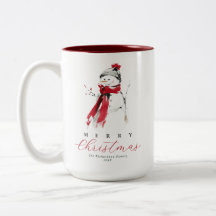 Cute Watercolor Snowman Christmas Gift