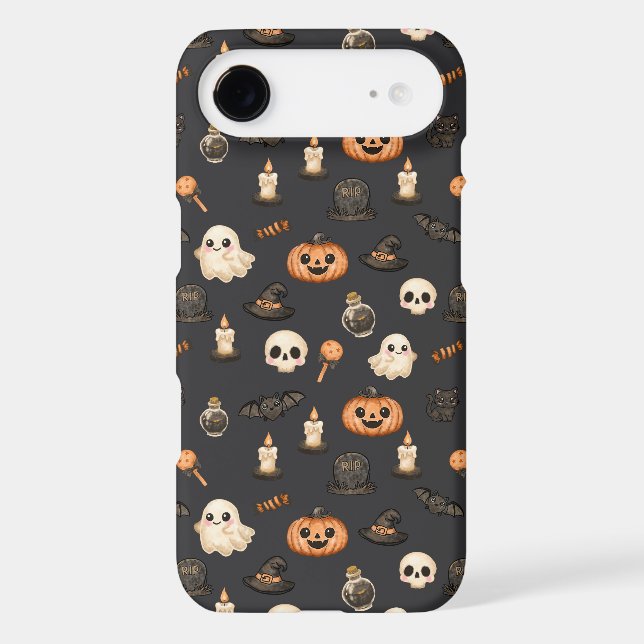 Cute Watercolor Spooky Halloween Pattern (Back)