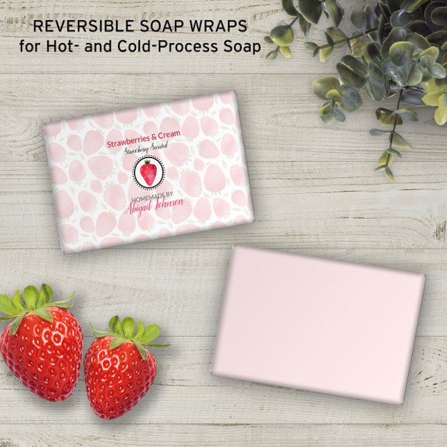 Cute Watercolor Strawberries 🍓 Soap Wrap Paper 🧼 (Cute Watercolor Strawberries 🍓 Soap Wrap Paper 🧼 | Customize Live On Screen Now!
)
