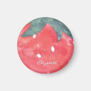 Cute Watercolor Strawberry  Magnet