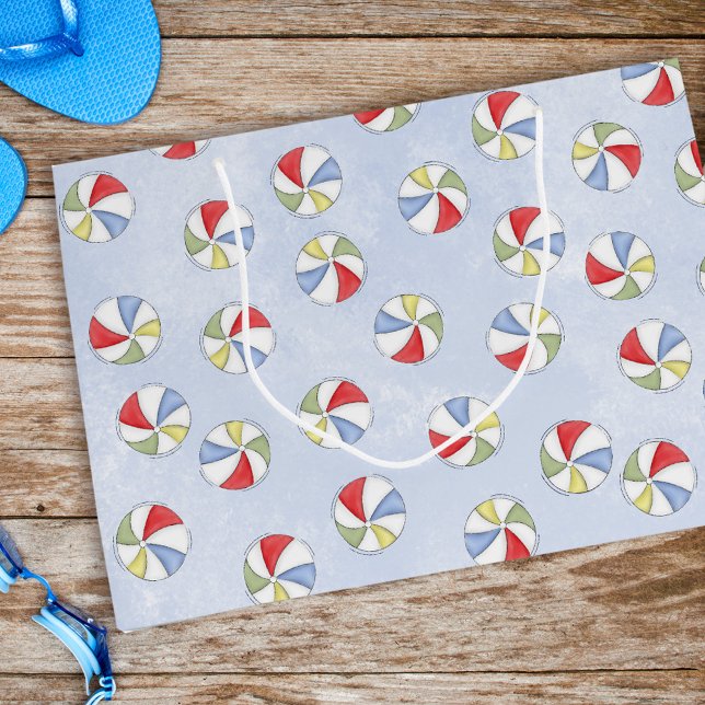 Cute Watercolor Summer Pattern Large Gift Bag (Creator Uploaded)