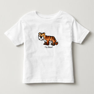 Cute Watercolor Tiger Illustration Toddler T-Shirt