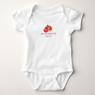 Cute Watercolor Tomato Baby Bodysuit
