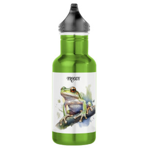 Cute Watercolor Tree Frog, custom 532 Ml Water Bottle