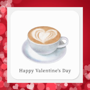 Cute Watercolor Valentines Square Sticker