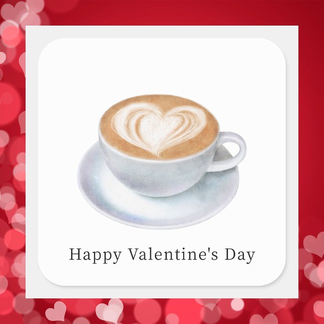 Cute Watercolor Valentines Square Sticker (Creator Uploaded)