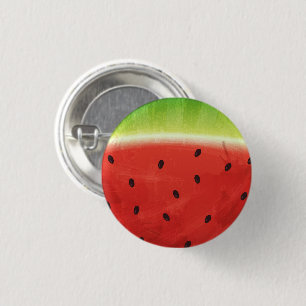 Cute Watercolor Watermelon Giant funny slice 3 Cm Round Badge