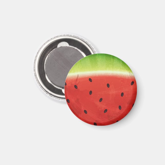 Cute Watercolor Watermelon Giant funny slice Magnet (Front/Back)