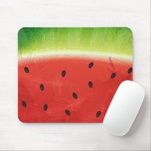 Cute Watercolor Watermelon Giant funny slice Mouse Pad