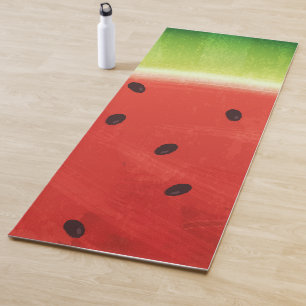 Cute Watercolor Watermelon Giant funny slice Yoga Mat