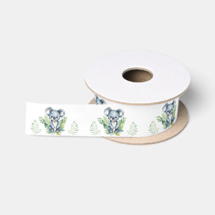 Cute Watercolor Wild Koala Satin Ribbon