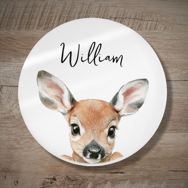 Cute Watercolor Woodland Deer Nursery Room Ceramic Knob (Cute Watercolor Woodland Deer Nursery Room Ceramic Knob)