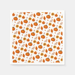 Cute Watercolour Autumn Harvest  Napkin