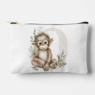 Cute watercolour baby animal alphabet Orangutan Accessory Pouch