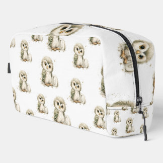 Cute Watercolour Baby Animals Alphabet Owl Dopp Kit