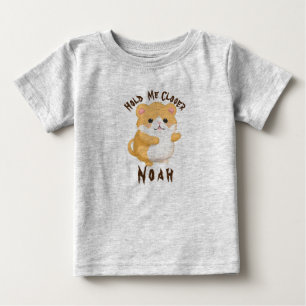 Cute Watercolour Hamster Hold me Closer Custom Baby T-Shirt