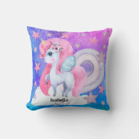 Cute Watercolour Rainbow Unicorn Personalized