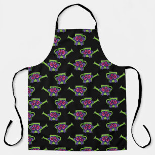 Cute Watering Can with Flowers Bouquet Apron