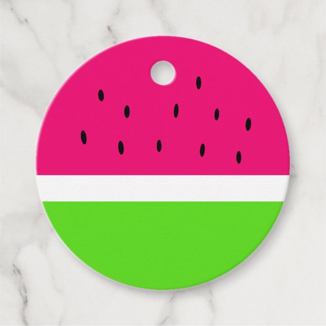 Cute Watermelon Favour Tags (Front)