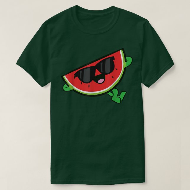 Cute Watermelon Fruit Relaing Lazy Watermelon  T-Shirt (Design Front)