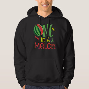 Cute Watermelon One In A Melon  Summer Fruit Vinta Hoodie