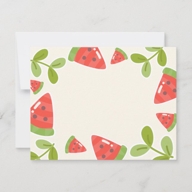 Cute watermelon pattern card (Front)