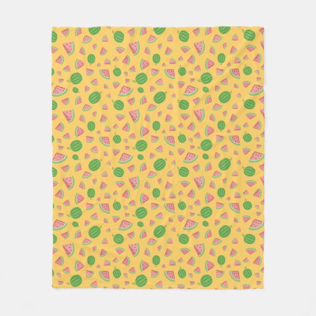 Cute Watermelon Pattern Fleece Blanket (Front)